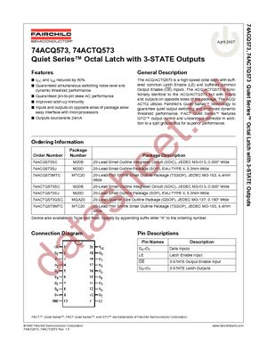 74ACTQ573QSCX datasheet  